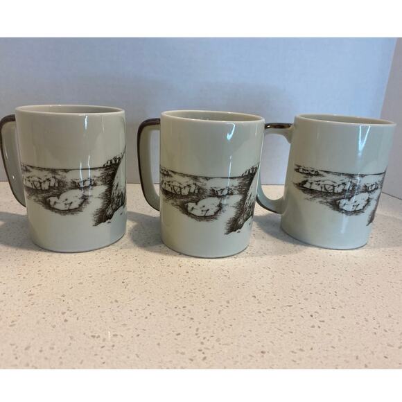 Vintage 1970 Set 6 Cups Otagiri Japan Design Gibson Greeting Cards - Picture 5 of 11